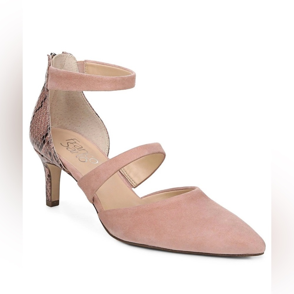 Franco Sarto Women's Blush Animal Print Suede Pointed-Toe Pump Size 6